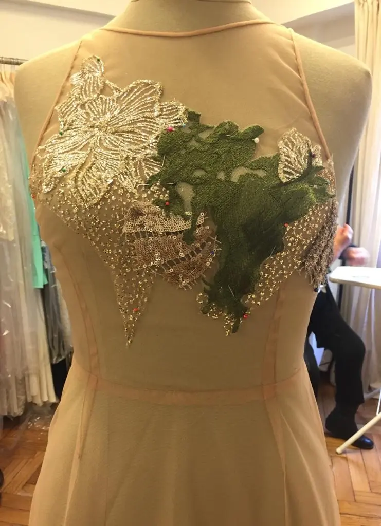 primera etapa del vestido verde